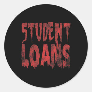 Studenten Leningen Betaling Halloween Costume Idea Ronde Sticker