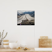 Studenten observeren de Gilkey-sleutel in Alaska Poster (Keuken)