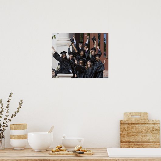 Studenten op de dag van het afstuderen poster (Keuken)