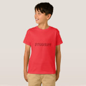 Studenten op maat gemaakte tekst Kids Rode T-shirt (Voorkant volledig)