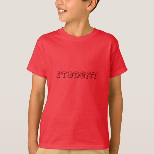 Studenten op maat gemaakte tekst Kids Rode T-shirt (Voorkant)