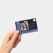 Studenten pasfoto school universiteit blauw badge (Handheld)