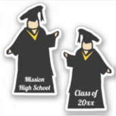 Studenten studeren sticker (Voorkant)