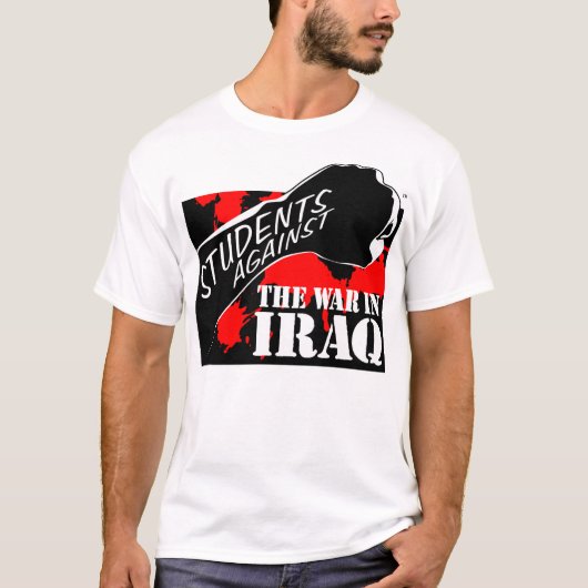 Studenten tegen de oorlog in Irak T-shirt (Voorkant)