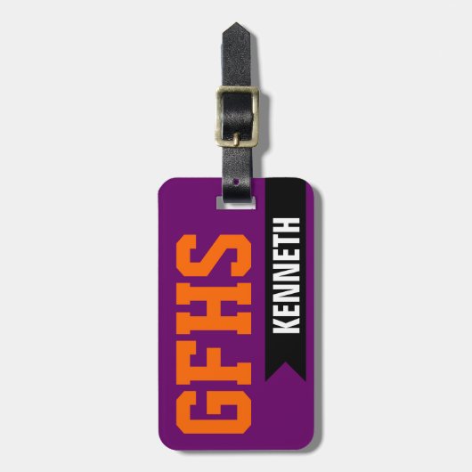 Studenten van de middelbare school of de universit bagagelabel (Voorkant verticaal)