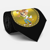 Studenten van tekenfilmhonden die zich op school v stropdas (Opgerold)