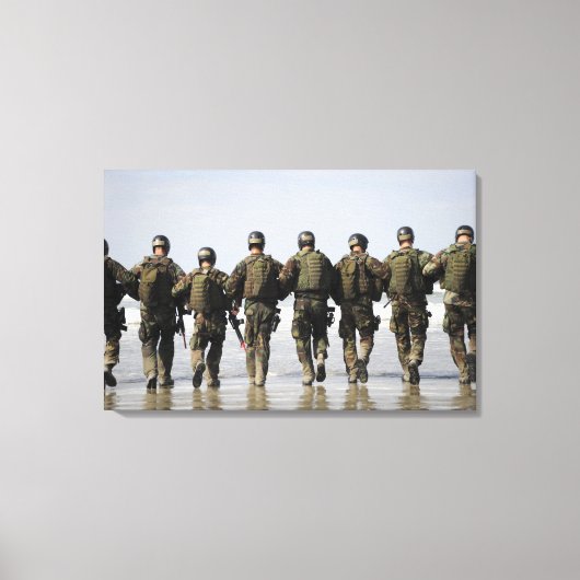 Studenten voor de opleiding van bemanningsleden canvas afdruk (Voorkant)