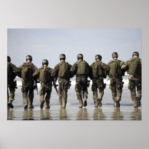 Studenten voor de opleiding van bemanningsleden poster