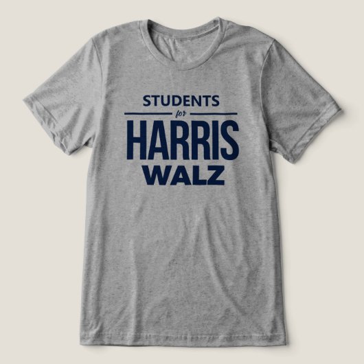 Studenten voor Harris Walz Tri-Blend Shirt (Design voorkant)