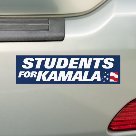 Studenten voor Kamala Harris 2024 Bumpersticker (Op auto)