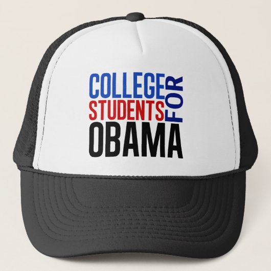 Studenten voor Obama Trucker Pet (Voorkant)