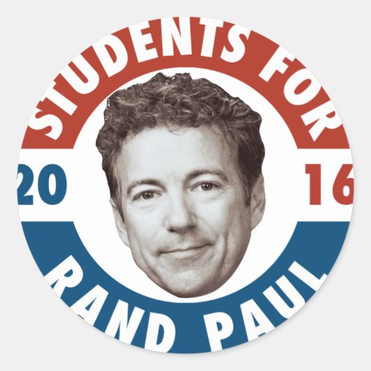Studenten voor Rand Paul - campagne sticker (Voorkant)