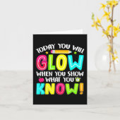 Studenten Wat je Show Testing Day examen Kaart (Gele Bloem)