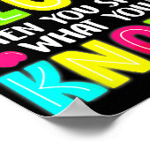 Studenten Wat je Show Testing Day examen Poster (Hoek)