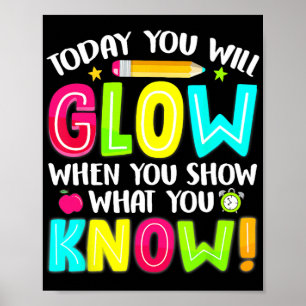 Studenten Wat je Show Testing Day examen Poster
