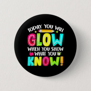 Studenten Wat je Show Testing Day examen Ronde Button 5,7 Cm