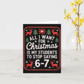 Studenten zeggen 6-7 67 Zes Zeven Grappige Leraar  Kaart (Gele Bloem)