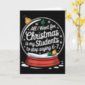 Studenten zeggen 6-7 67 Zes Zeven Grappige Leraar  Kaart (Gele Bloem)