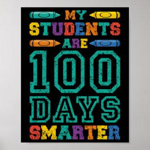 Studenten zijn 100 dagen slimmere Kinder schoolstu Poster