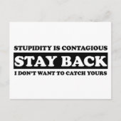 Studenten zijn besmettelijk: blijf terug! briefkaart (Voorkant)