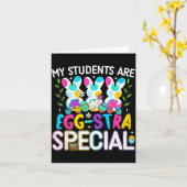 Studenten zijn egg-stra speciale pasen dag leraar kaart (Gele Bloem)