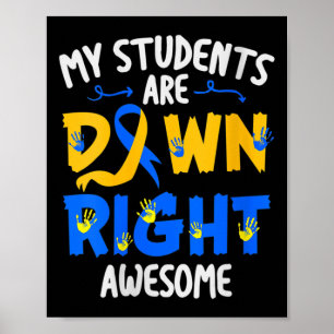 Studenten zijn recht naar beneden Geweldige Down S Poster