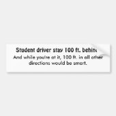 Studentenbestuurders.... Bumpersticker (Voorkant)