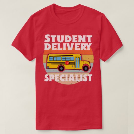 Studentenbezorger Retro Specialist Funny Bus Drive T-shirt (Design voorkant)