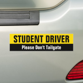 Studentenchauffeur - Alsjeblieft niet trappelen Bumpersticker