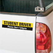 Studentenchauffeur - Alsjeblieft niet trappelen Bumpersticker (Op Truck)