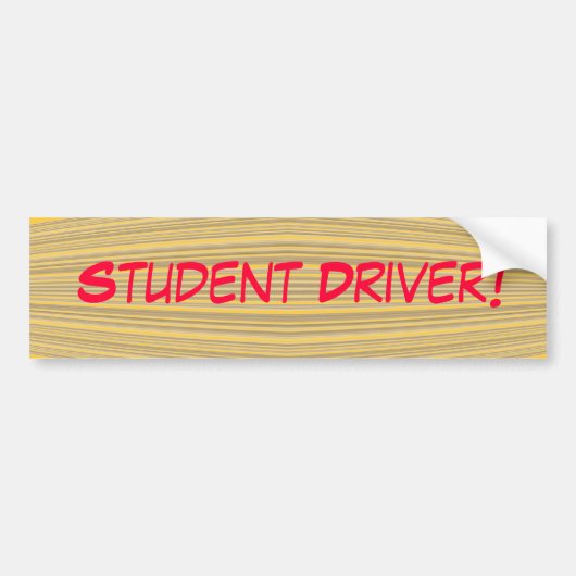 Studentenchauffeur! Bumpersticker (Voorkant)
