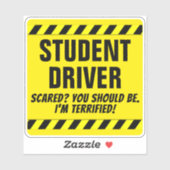 Studentenchauffeur Grappig Ouder Tiener Decal Sticker (Vel)