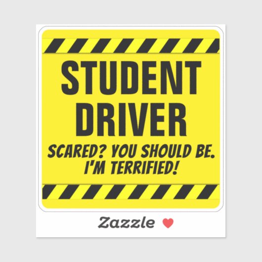 Studentenchauffeur Grappig Ouder Tiener Decal Sticker (Vel)