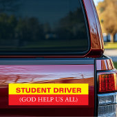 Studentenchauffeur grappige auto bumpersticker
