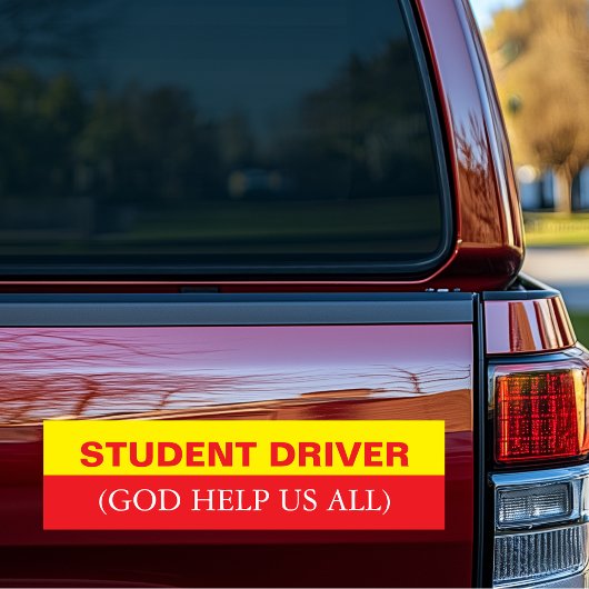 Studentenchauffeur grappige auto bumpersticker