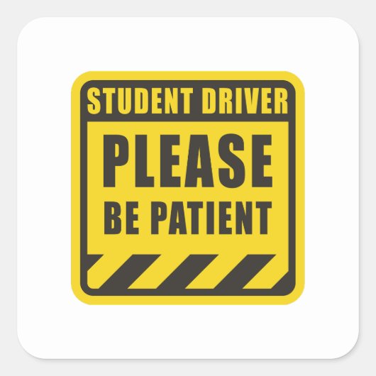 Studentenchauffeur Grappige sticker | Studentencha (Voorkant)