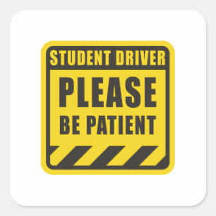 Studentenchauffeur Grappige sticker   Studentencha