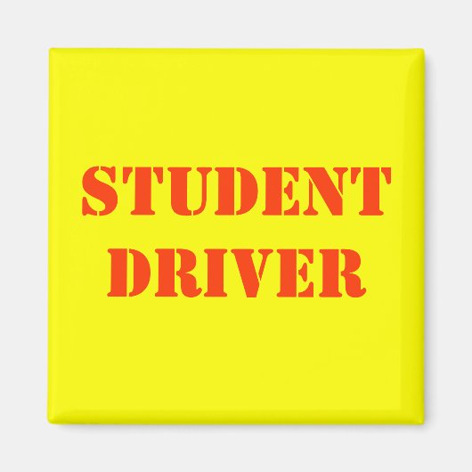 STUDENTENCHAUFFEUR MAGNEET (Voorkant)