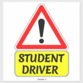 Studentenchauffeur met stopteken auto sticker (Vel)