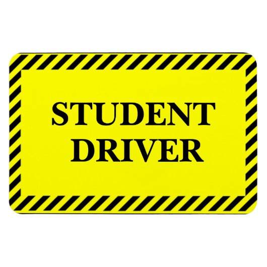 Studentenchauffeur (voor je auto) magneet (Horizontaal)
