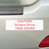 Studentenchauffeurs! Bumpersticker (Op auto)