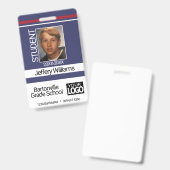 Studentenfoto - Blauw Badge (Voor- en achterkant)
