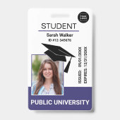 Studentenfoto ID-school Universiteitsbadge – Paars Badge (Voorzijde)