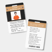 Studentenfoto School Identificatiekaarten Badge (Voor- en achterkant)