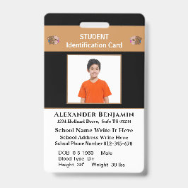 Studentenfoto School Identificatiekaarten Badge