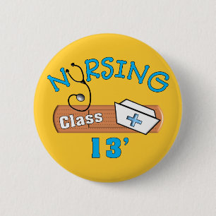 Studentenklasse verpleegkunde van 2013 Gifts Ronde Button 5,7 Cm