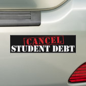 Studentenlening annuleren bumpersticker (Op auto)