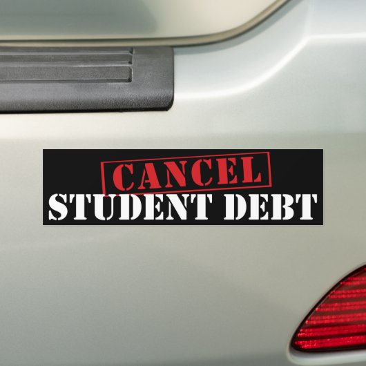 Studentenlening annuleren bumpersticker (Op auto)