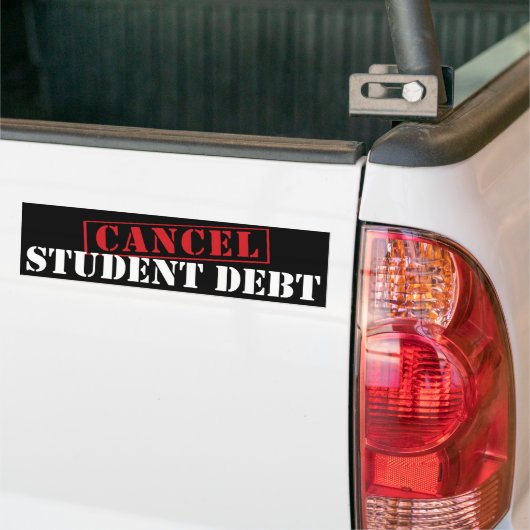 Studentenlening annuleren bumpersticker (Op Truck)