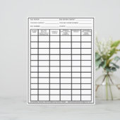 Studentenlijst voor buschauffeurs Afdrukbare conta (Staand voorkant)